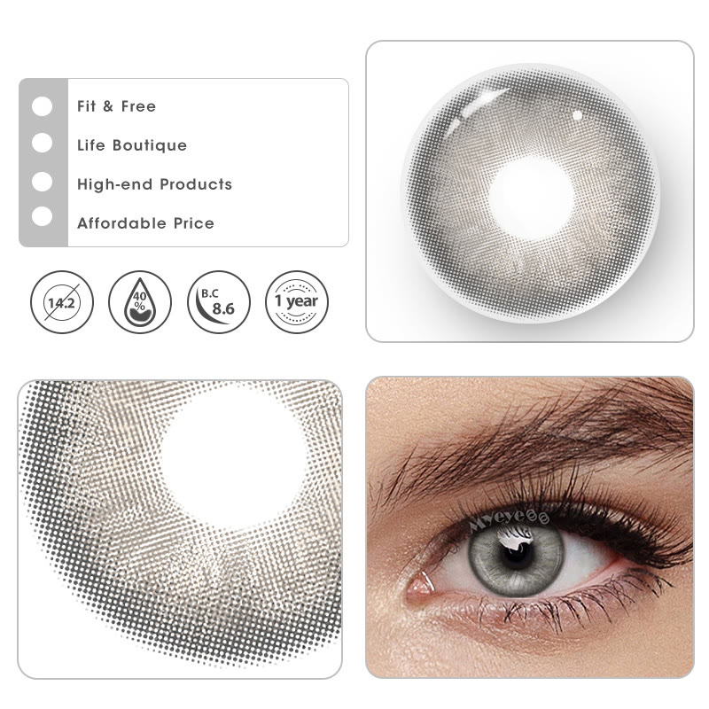 MYEYEBB Medusa Grey Colored Contact Lenses-MYEYEBB