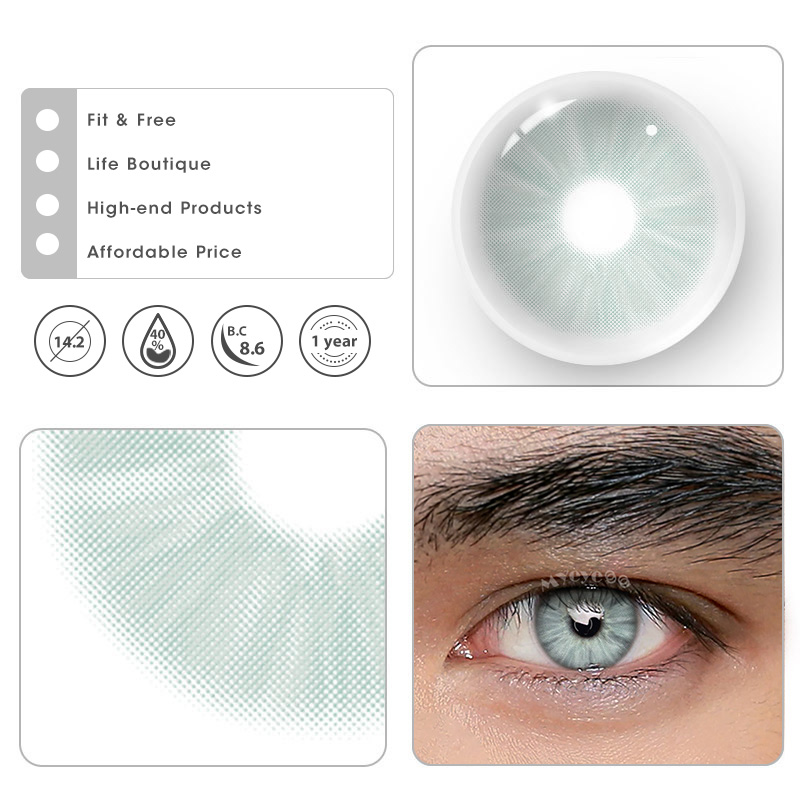MYEYEBB Meta Green Prescription Men Colored Contact Lenses - image 9