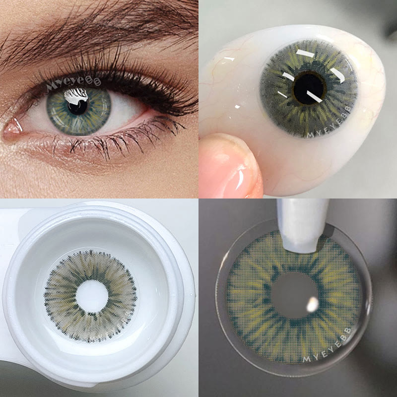 MYEYEBB Van Gogh Green Prescription Colored Contact Lenses-MYEYEBB