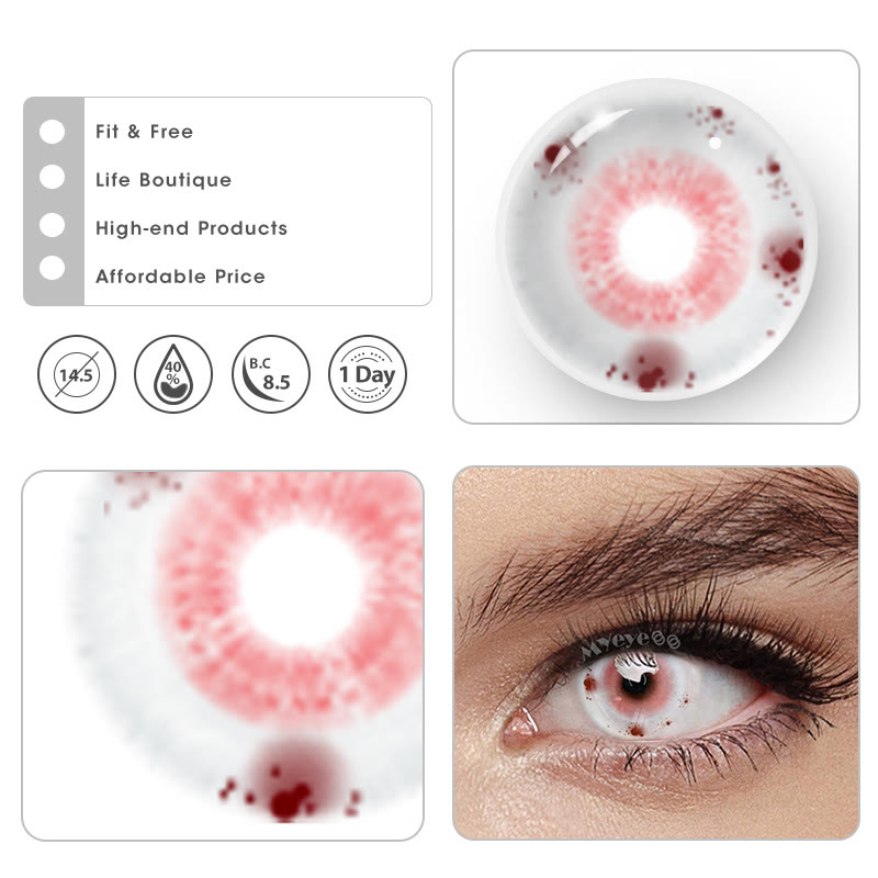 MYEYEBB Crimson Mirage White Cosplay Colored Contact Lenses丨1 Day - image 6
