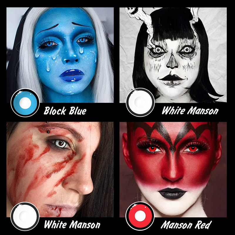 MYEYEBB Blue Manson Prescription Cosplay Colored Contact Lenses  - image 5