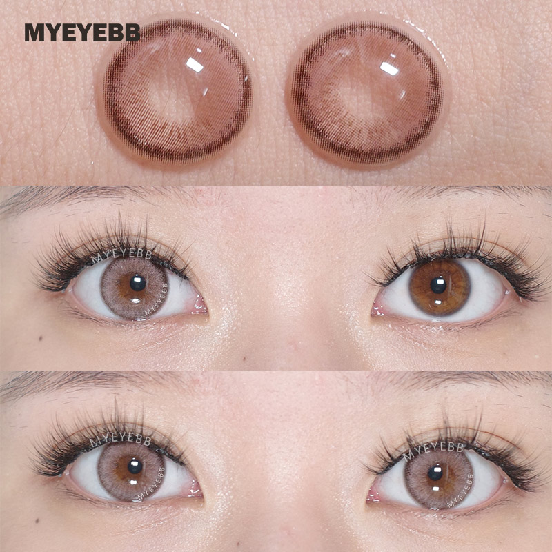 MYEYEBB Deepwater Zone Brown Prescription Colored Contact Lenses - image 4