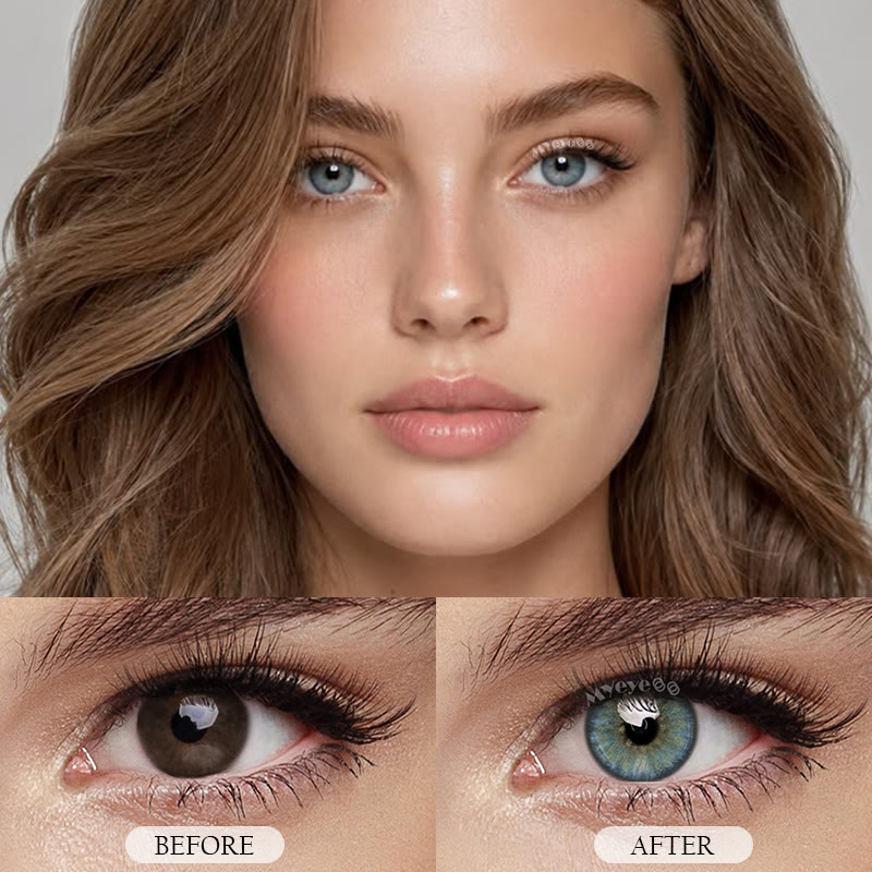 MYEYEBB Pro Petite Iris Blue Prescription Colored Contact Lenses丨Monthly - image 6