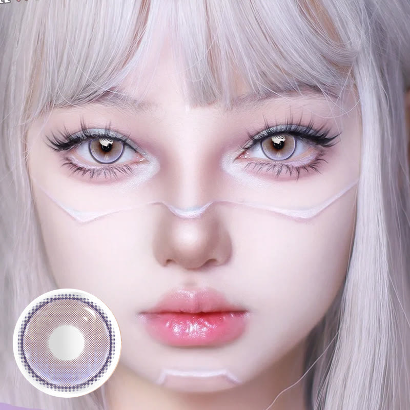 MYEYEBB Future World Violet Prescription Colored Contact Lenses