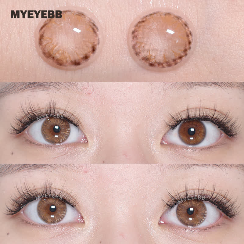 MYEYEBB Gem Tequila Brown Prescription Colored Contact Lenses - image 3