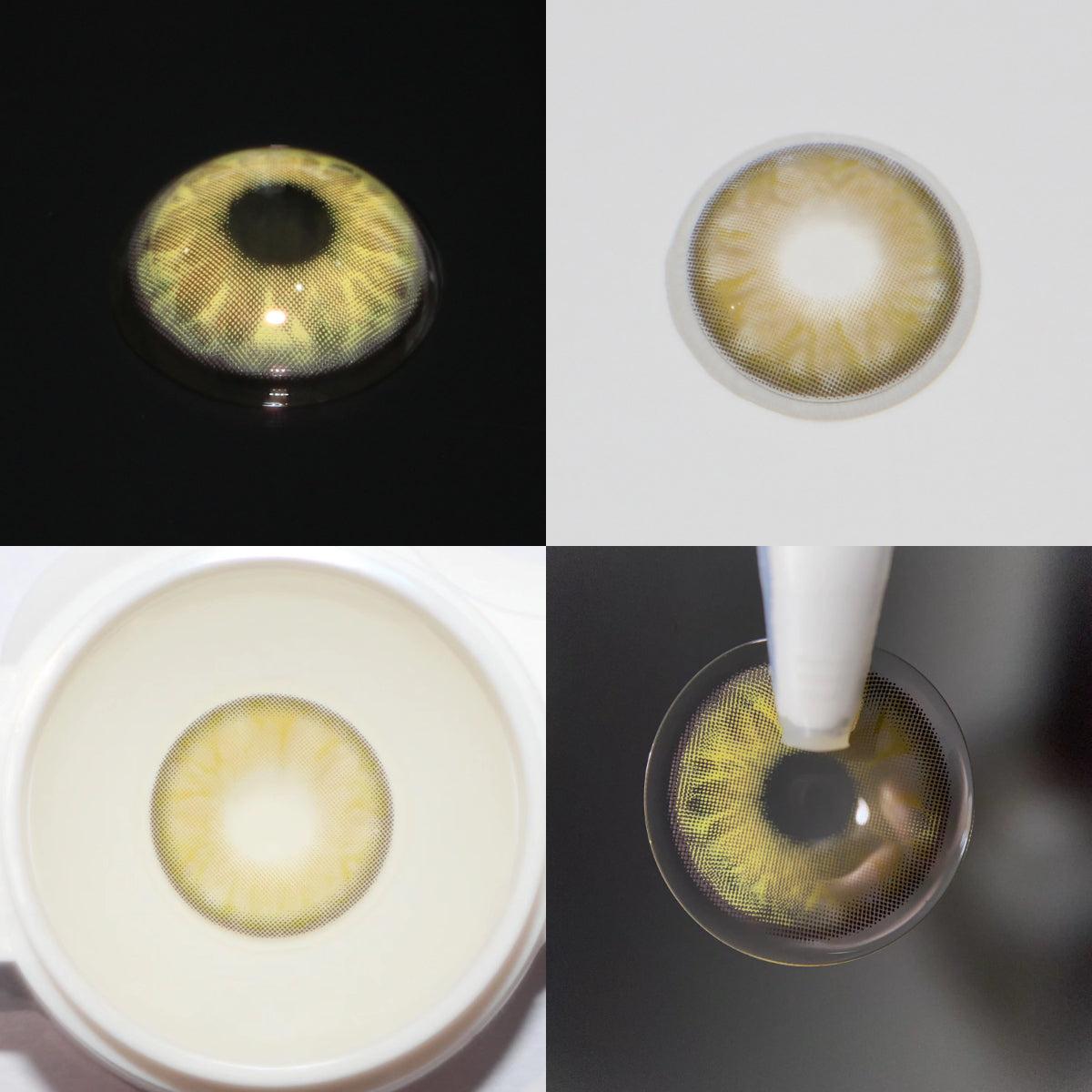 MYEYEBB Gem Tequila Yellow Brown Prescription Colored Contact Lenses - image 2