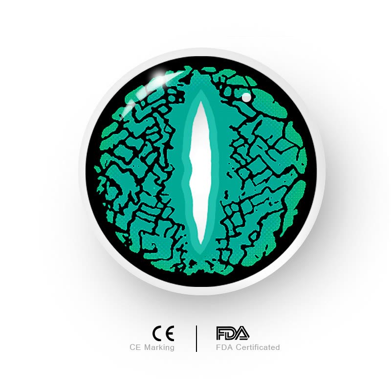 MYEYEBB Blind Lizard Eye Green Cosplay Colored Contact Lenses - image 8