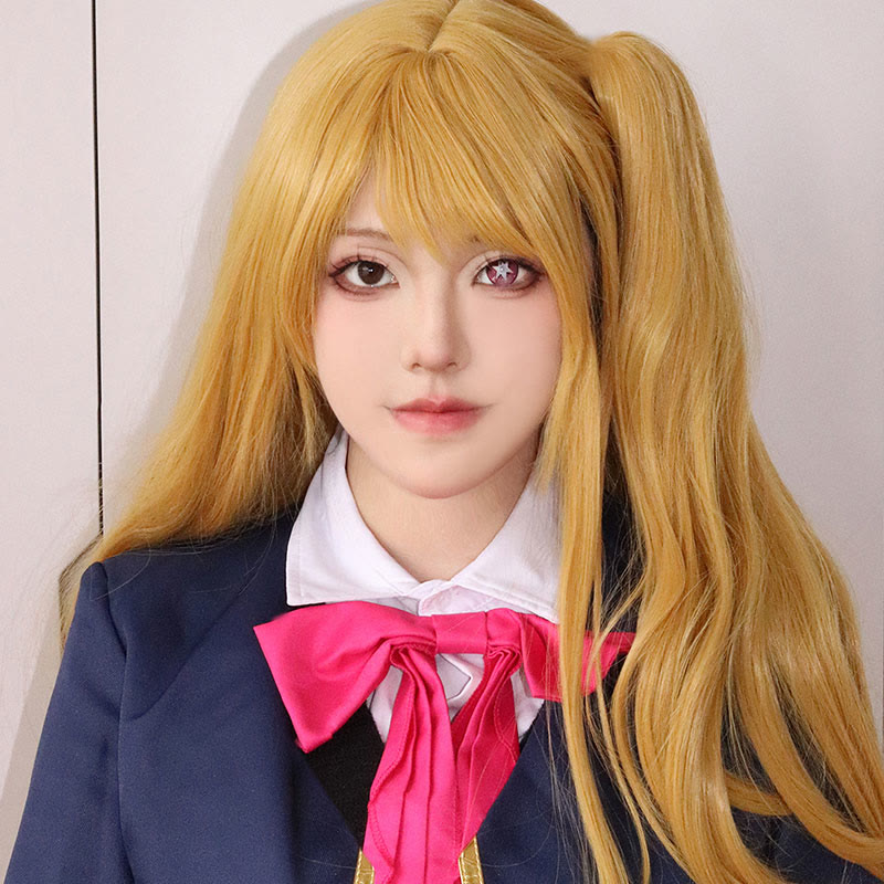 MYEYEBB Blind Ai Hoshino Red Cosplay Colored Contact Lenses-MYEYEBB
