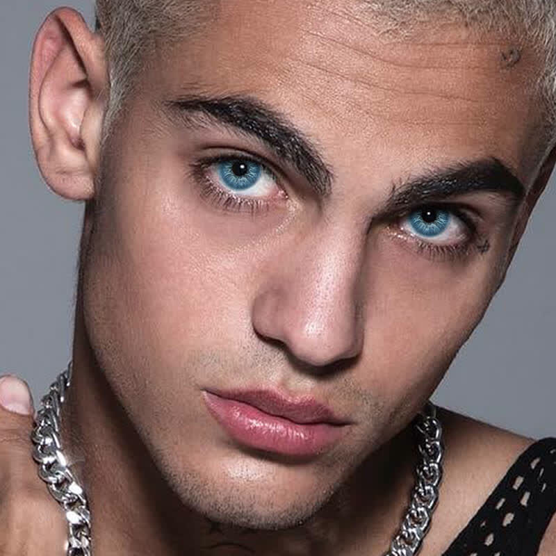 MYEYEBB Eros Blue Prescription Men Colored Contact Lenses - image 2