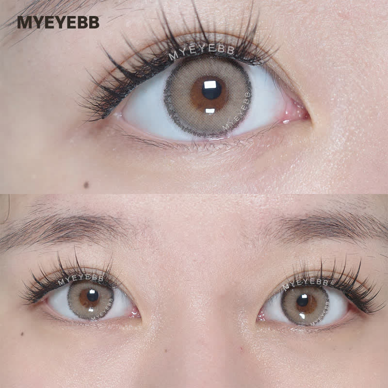 MYEYEBB Fox's Eye Brown Prescription Colored Contact Lenses