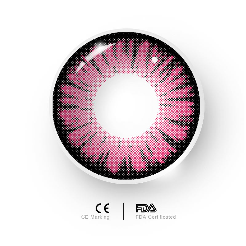 MYEYEBB Miracle Times Rose Red Prescription Cosplay Colored Contact Lenses - image 3