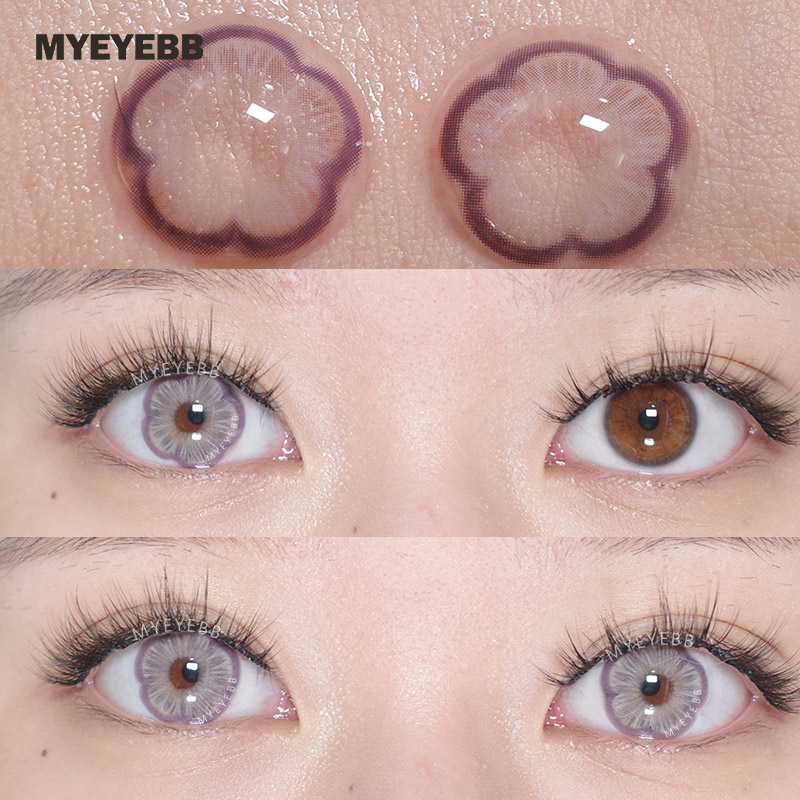 MYEYEBB Sakura Violet Prescription Colored Contact Lenses - image 3