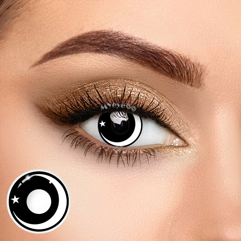 MYEYEBB Moon Star White Cosplay Colored Contact Lenses-MYEYEBB