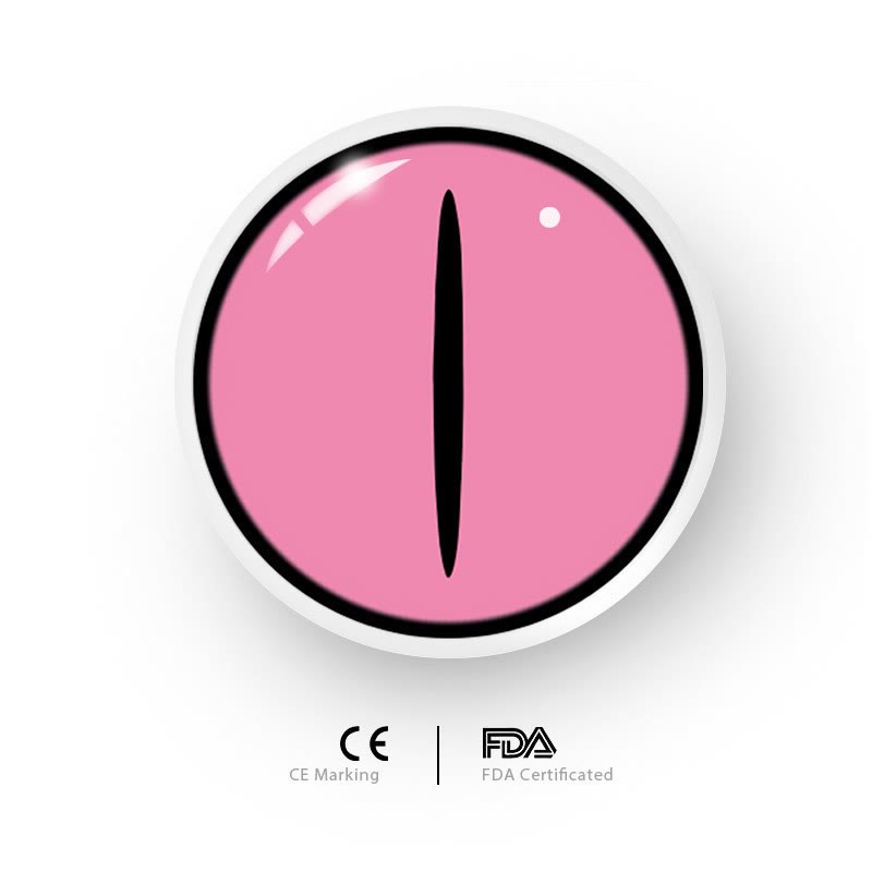 MYEYEBB Blind Kamado Nezuko Rose Cosplay Colored Contact Lenses-MYEYEBB