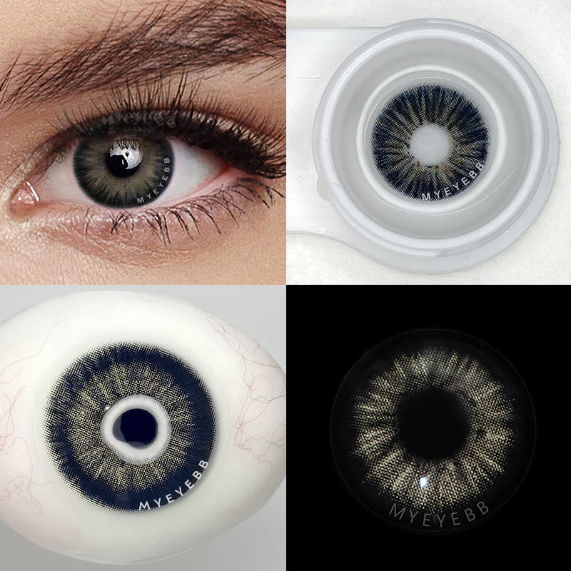 MYEYEBB New York III Black Prescription Colored Contact Lenses