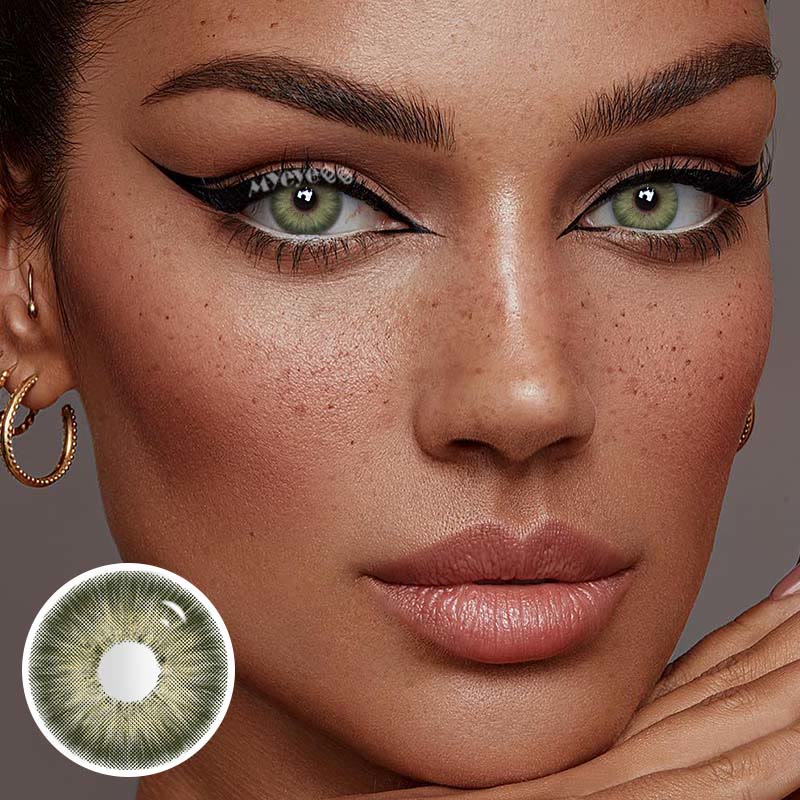 MYEYEBB New York III Green Colored Contact Lenses-MYEYEBB