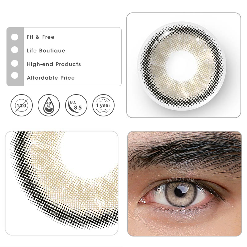 MYEYEBB Cow Boy Brown Prescription Men Colored Contact Lenses - image 5