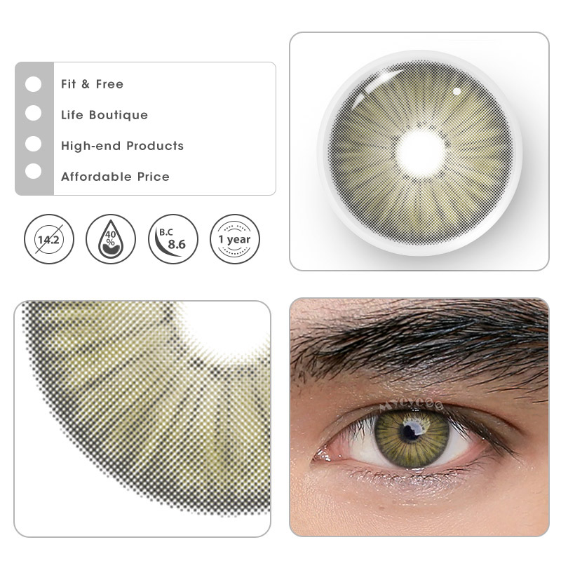 MYEYEBB New York II Appeal Grey Brown Prescription Men Colored Contact Lenses - image 7