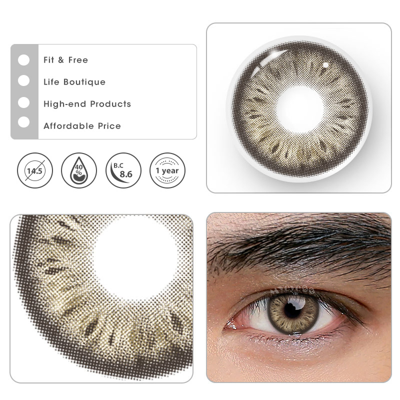 MYEYEBB Cocoa Brown Prescription Men Colored Contact Lenses - image 5