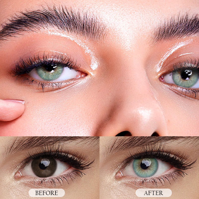 MYEYEBB Sin Green Prescription Colored Contact Lenses