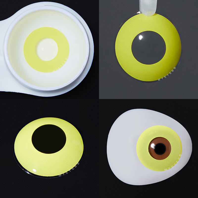 MYEYEBB Yellow Block Prescription Cosplay Colored Contact Lenses-MYEYEBB
