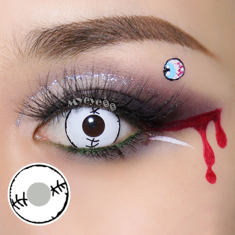 MYEYEBB Stitched Mummy Prescription Cosplay Colored Contact Lenses - image 12