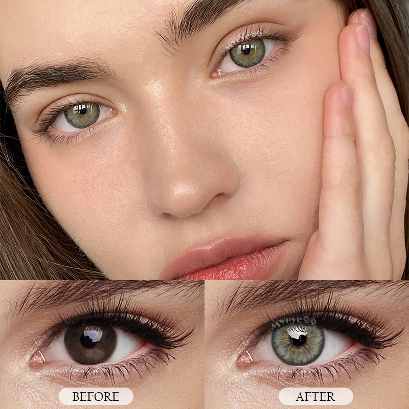 MYEYEBB Halo Iris Grey Prescription Colored Contact Lenses丨Monthly - image 7