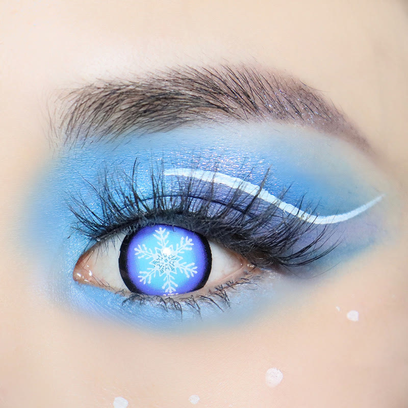 MYEYEBB Blind Snowflake Cosplay Colored Contact Lenses-MYEYEBB