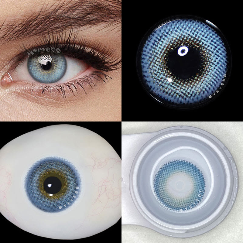 MYEYEBB Dream Bubble Blue Prescription Colored Contact Lenses - image 4