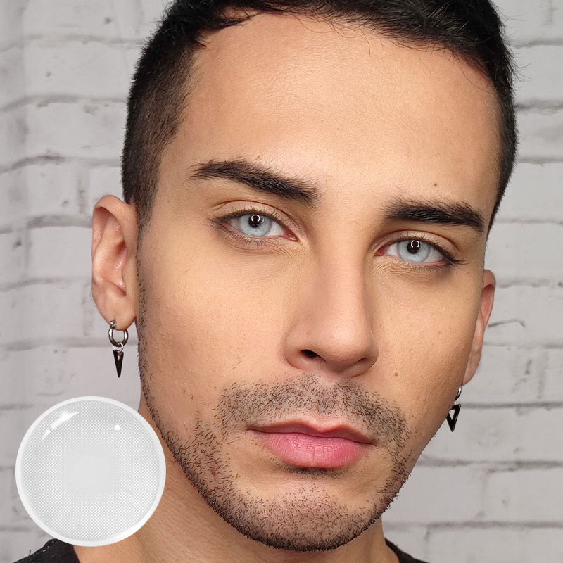 MYEYEBB Hid II Ice Prescription Men Colored Contact Lenses