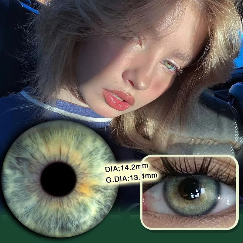 MYEYEBB Wild DNA Green Colored Contact Lenses