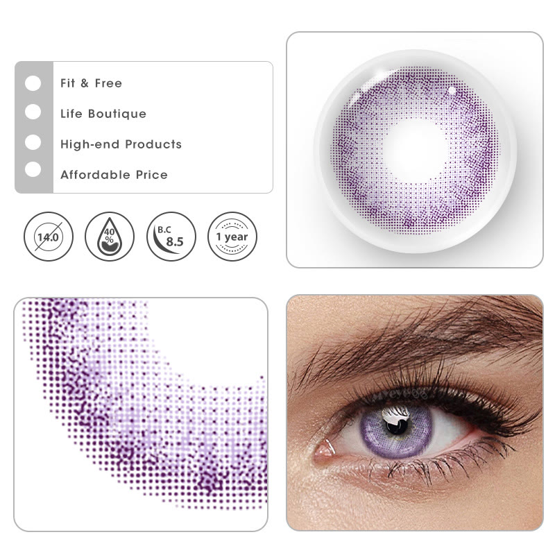MYEYEBB Sydney Violet Prescription Colored Contact Lenses - image 7