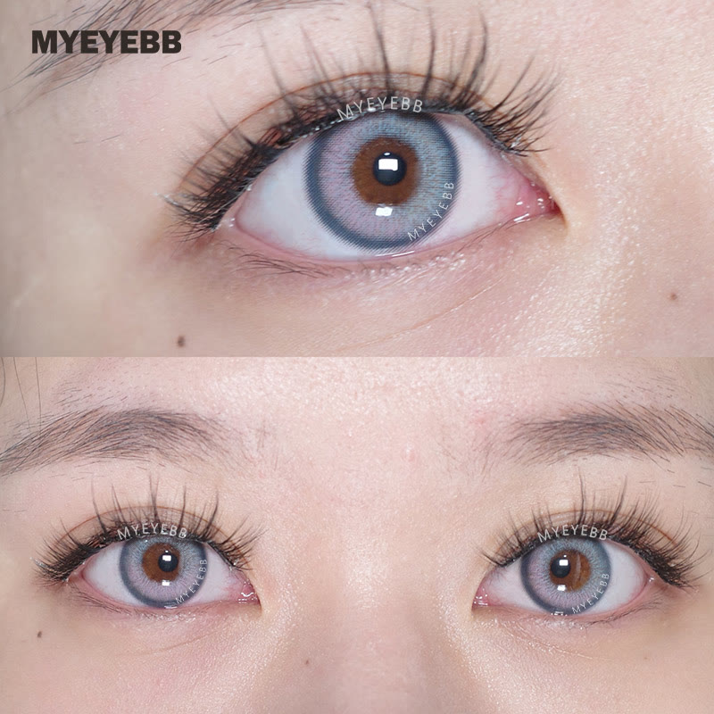 MYEYEBB Urban Blue Pink Prescription Colored Contact Lenses - image 3