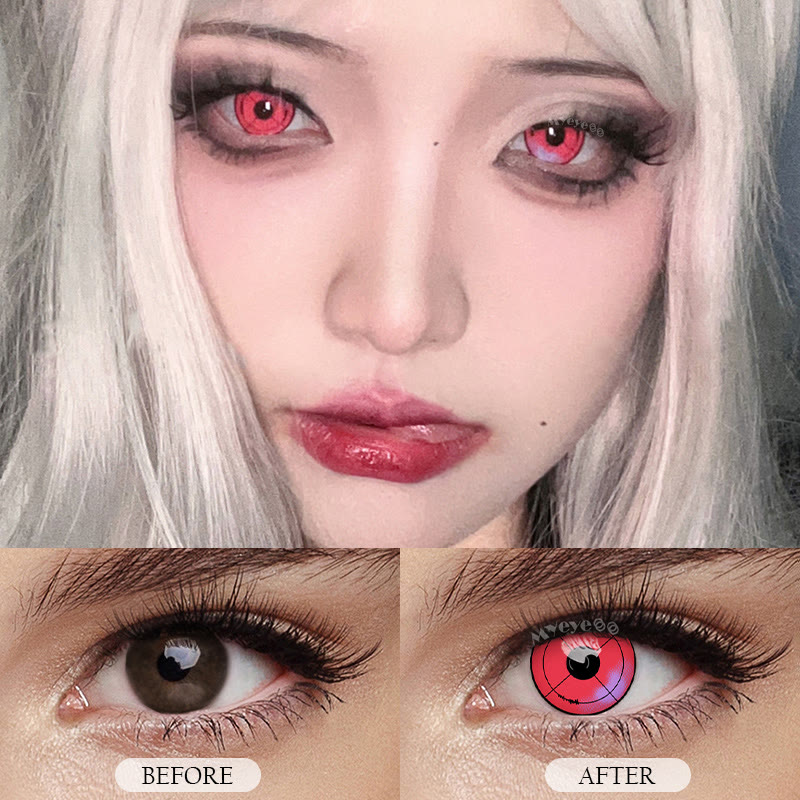 MYEYEBB Red Violet Cosplay Colored Contact Lenses-MYEYEBB