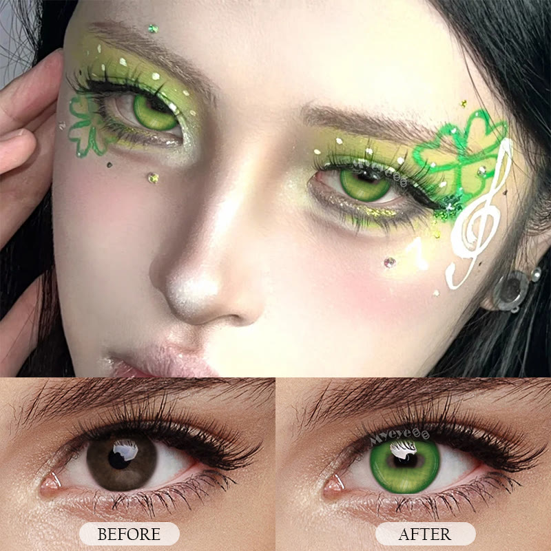 MYEYEBB Goat Eye Green Cosplay Colored Contact Lenses | 1 Day-4 Pcs - image 5