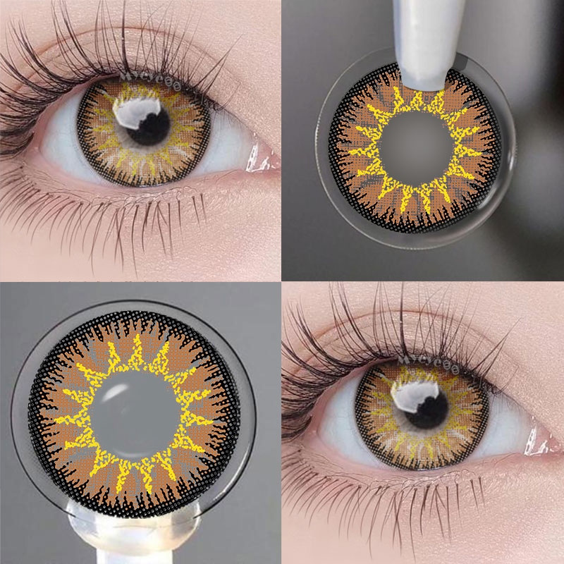 MYEYEBB Wild Nature Orange Brown Colored Contact Lenses-MYEYEBB