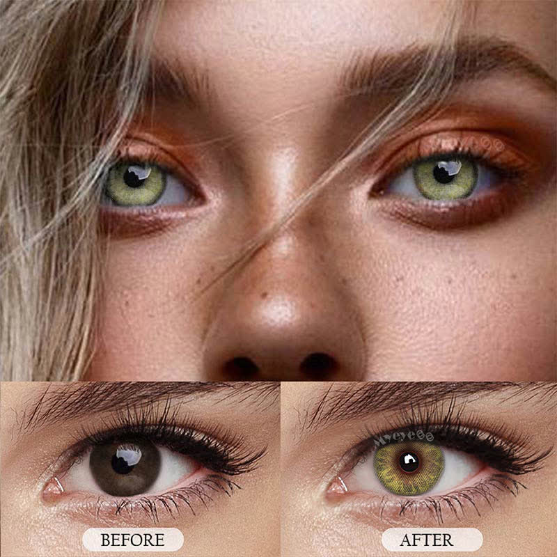 MYEYEBB Gem Tequila Yellow Brown Prescription Colored Contact Lenses - image 6