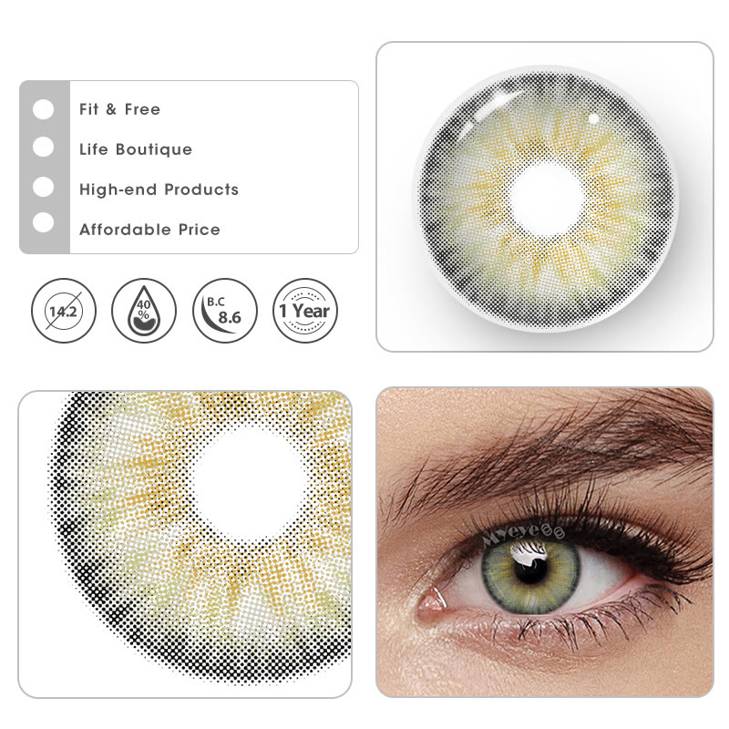 MYEYEBB Pro Halo Iris Brown Colored Contact Lenses - image 5