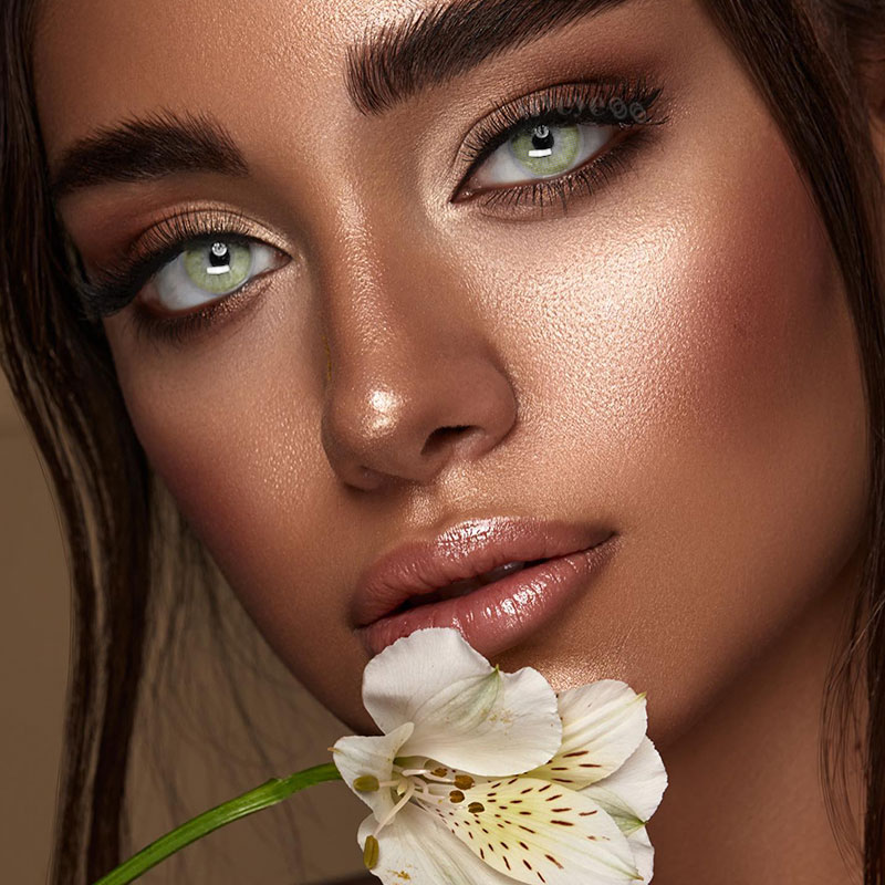 MYEYEBB Aurora Yellow Green Prescription Colored Contact Lenses - image 6