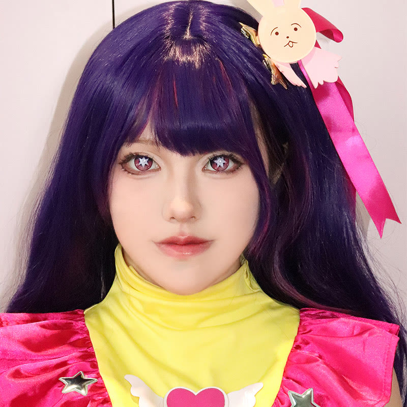 MYEYEBB Blind Ruby Hoshino Purple Cosplay Colored Contact Lenses-MYEYEBB