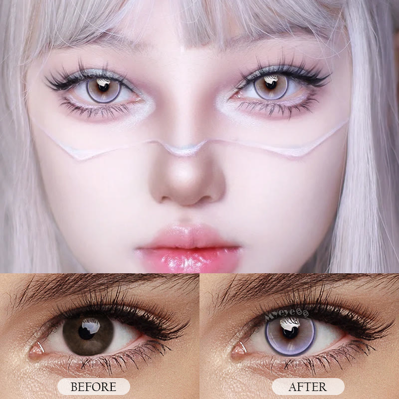 MYEYEBB Future World Violet Prescription Colored Contact Lenses - image 3