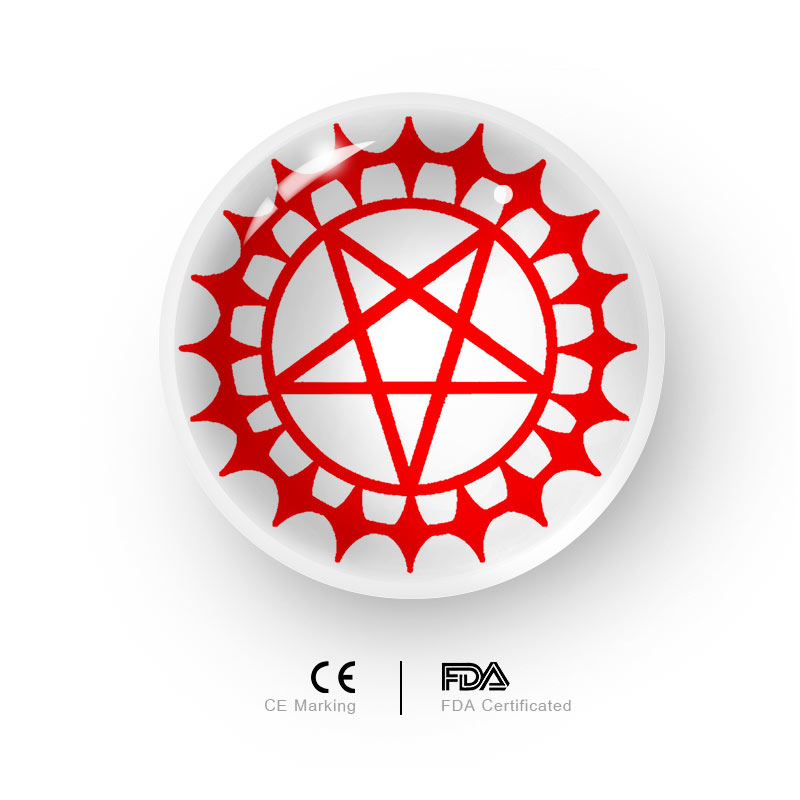 MYEYEBB Blind Ciel's Contract Red & White Cosplay Colored Contact Lenses - image 5