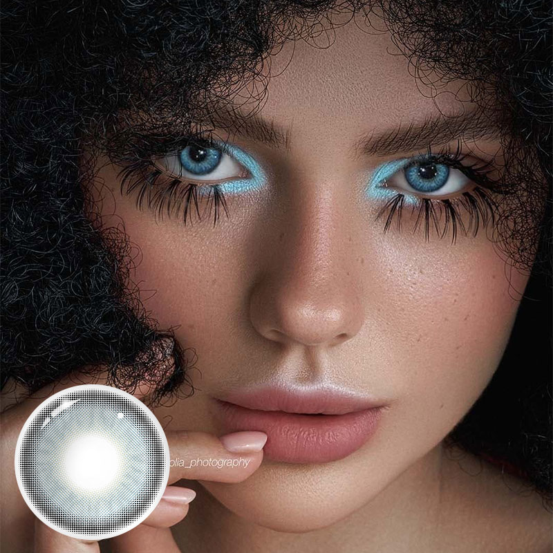 MYEYEBB Chanel Lady Himalaya Blue Prescription Colored Contact Lenses  - image 5