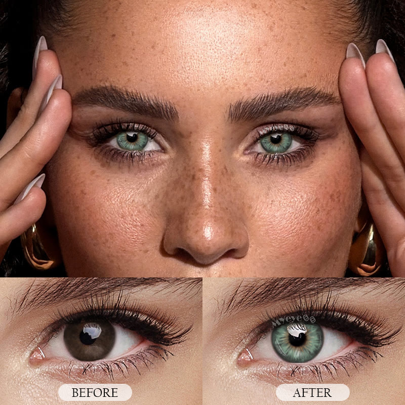 MYEYEBB Tiny Iris Green Small Pupil Colored Contact Lenses - image 3