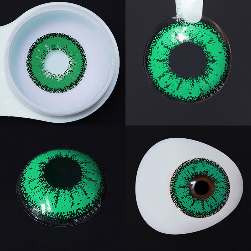 MYEYEBB Genshin Impact Green Prescription Cosplay Colored Contact Lenses - image 4
