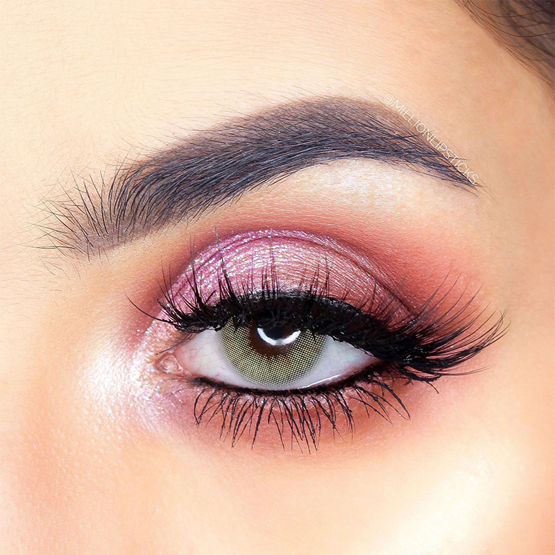 MYEYEBB Aurora Yellow Green Prescription Colored Contact Lenses - image 4