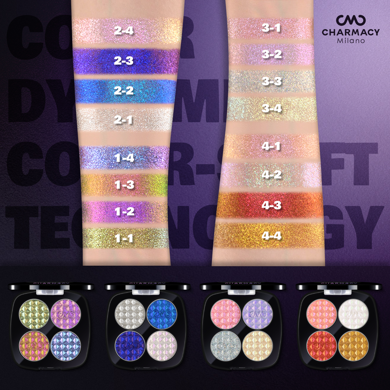 CHARMACY 4 Colors Chameleon Eyeshadow