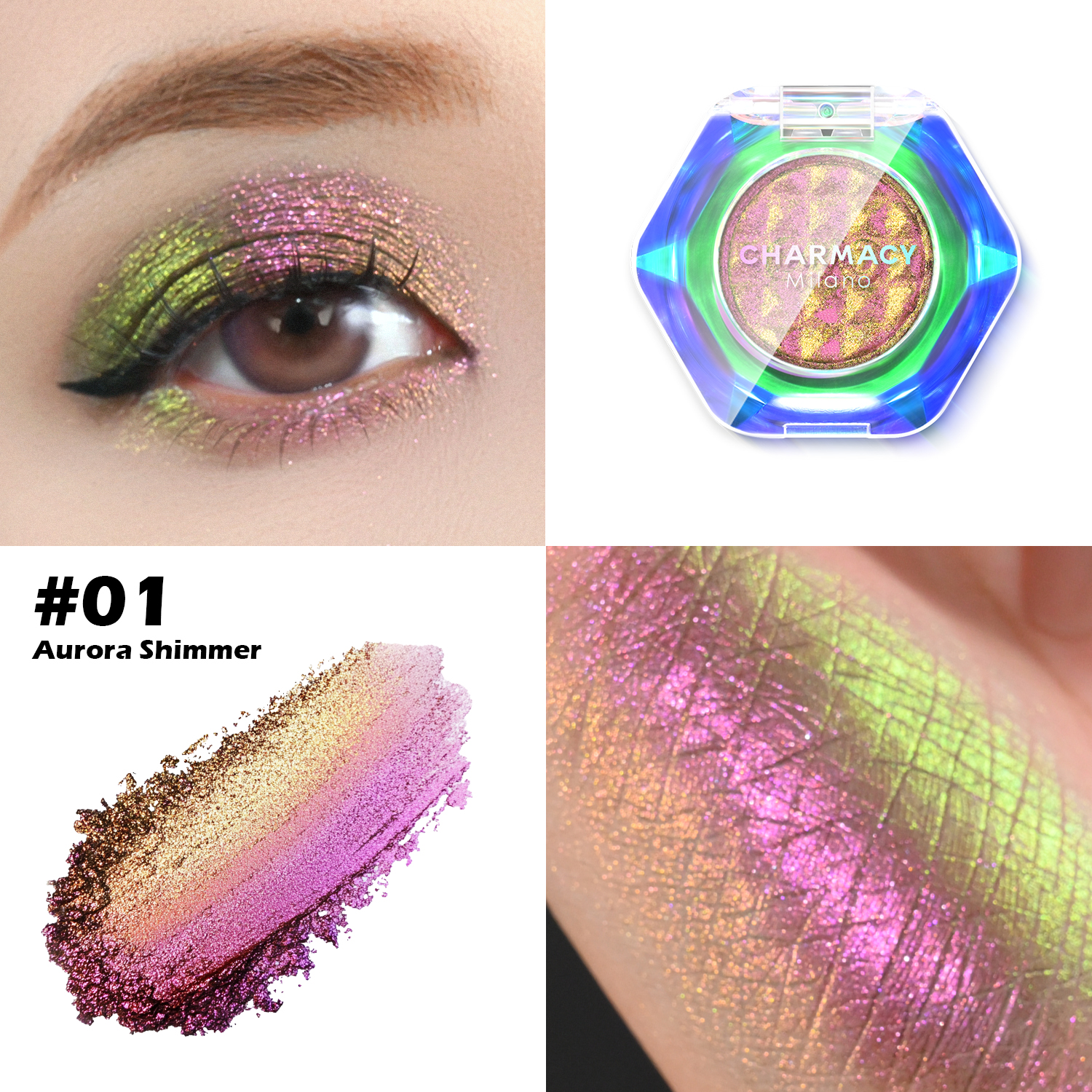 CHARMACY Multichrome Glitter Eyeshadow