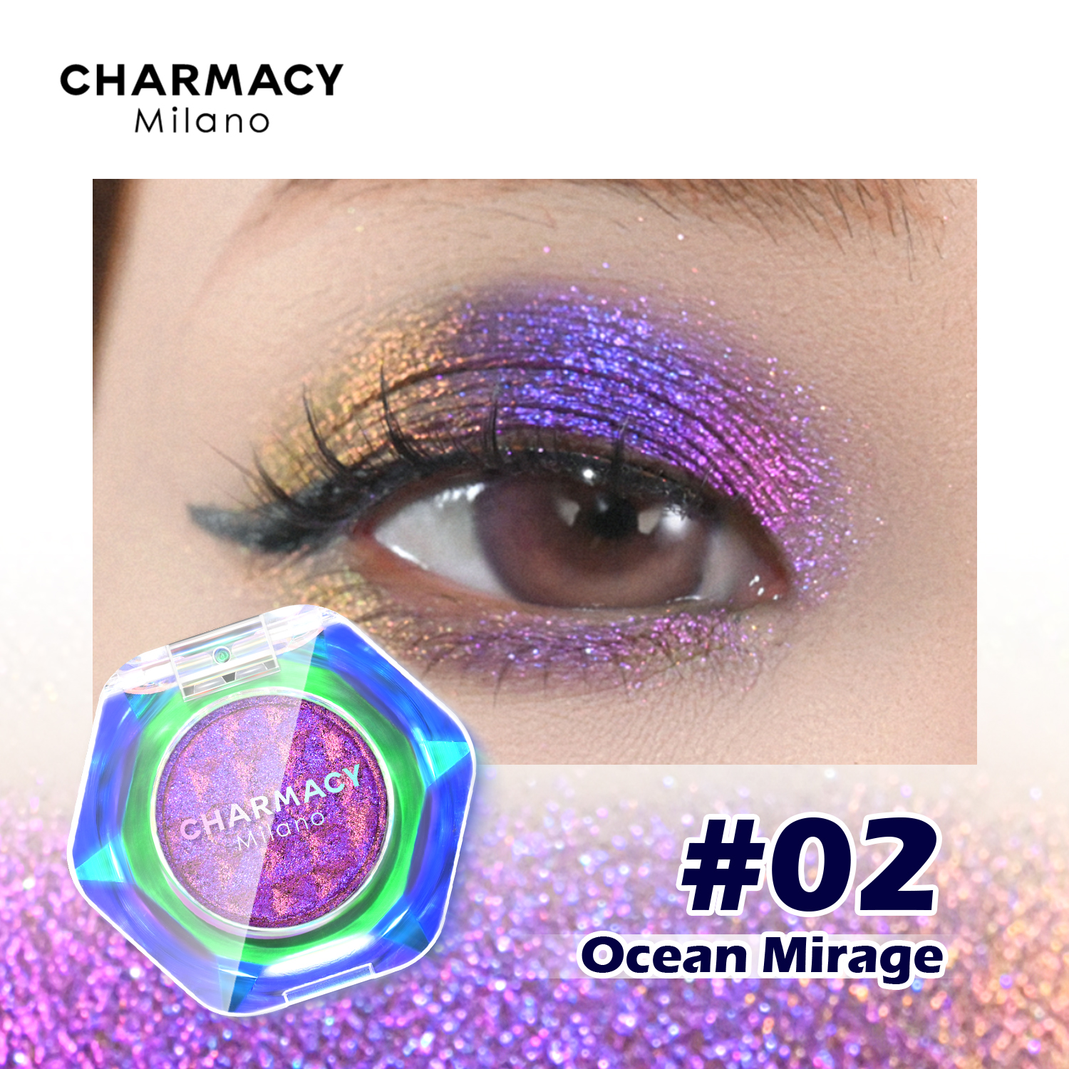 CHARMACY Multichrome Glitter Eyeshadow