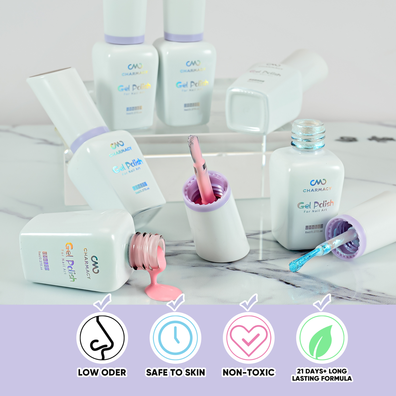 CMC Chrome Mirror Powder Gel Polish Set- 6pcs